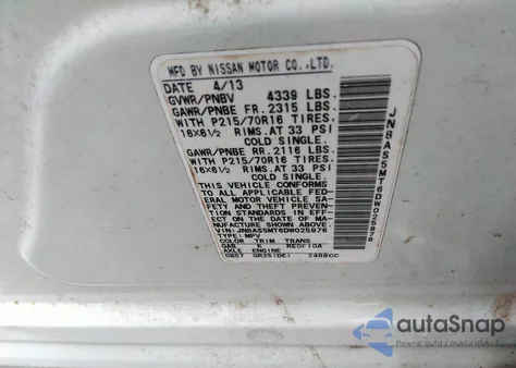 2013 Nissan Rogue S from USA, damaged, VIN JN8AS5MT6DW025976